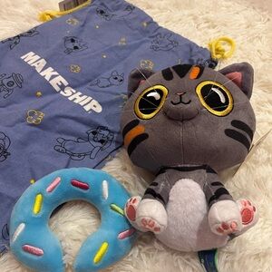 Makeship Lovely Bella Cat 7” Plush Doll  Collection NWT Bag